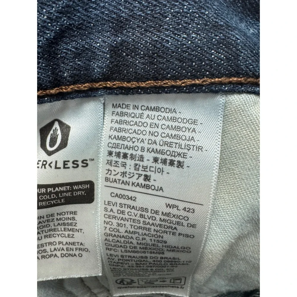 Levis 527 Slim Bootcut Jeans Mens 36x32 Dark Wash Indigo Blue Denim  western